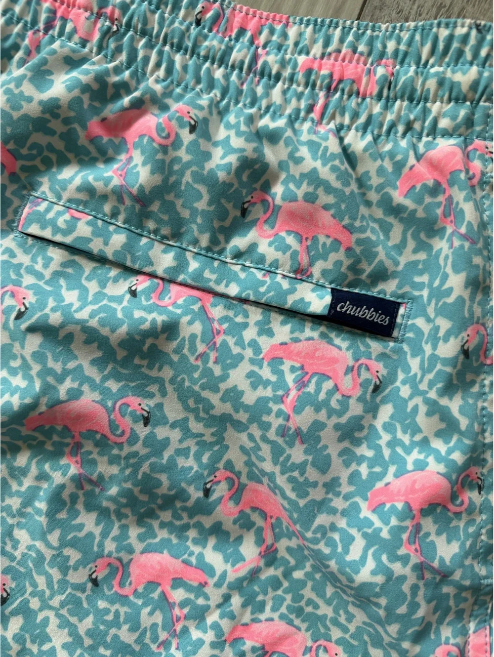 Chubbies Retro The Domingos are for Flamingos Swim Lined Trunks size large